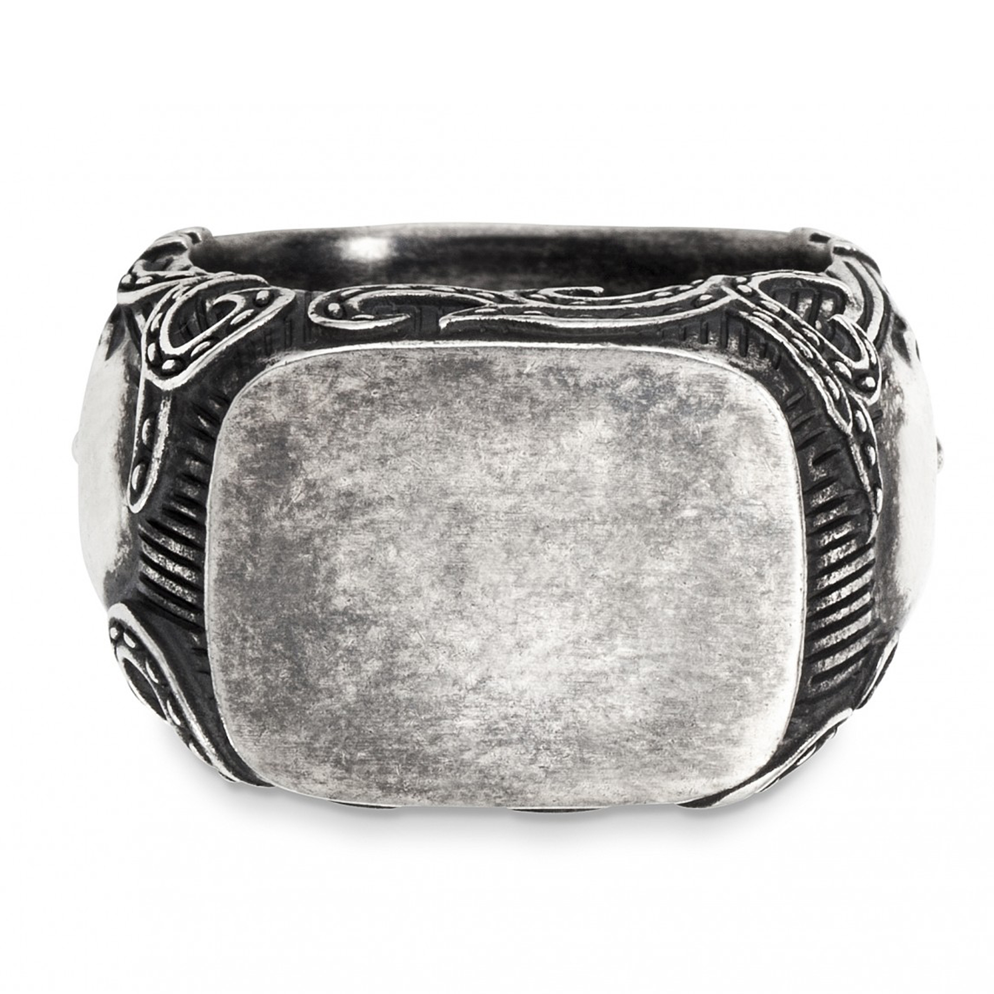 Ring Silber cai 925/- matt-oxidiert Totenkopf Sterling