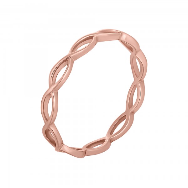 cai Ring 925/- Sterling Silber rosévergoldet Cut Outs Stacking