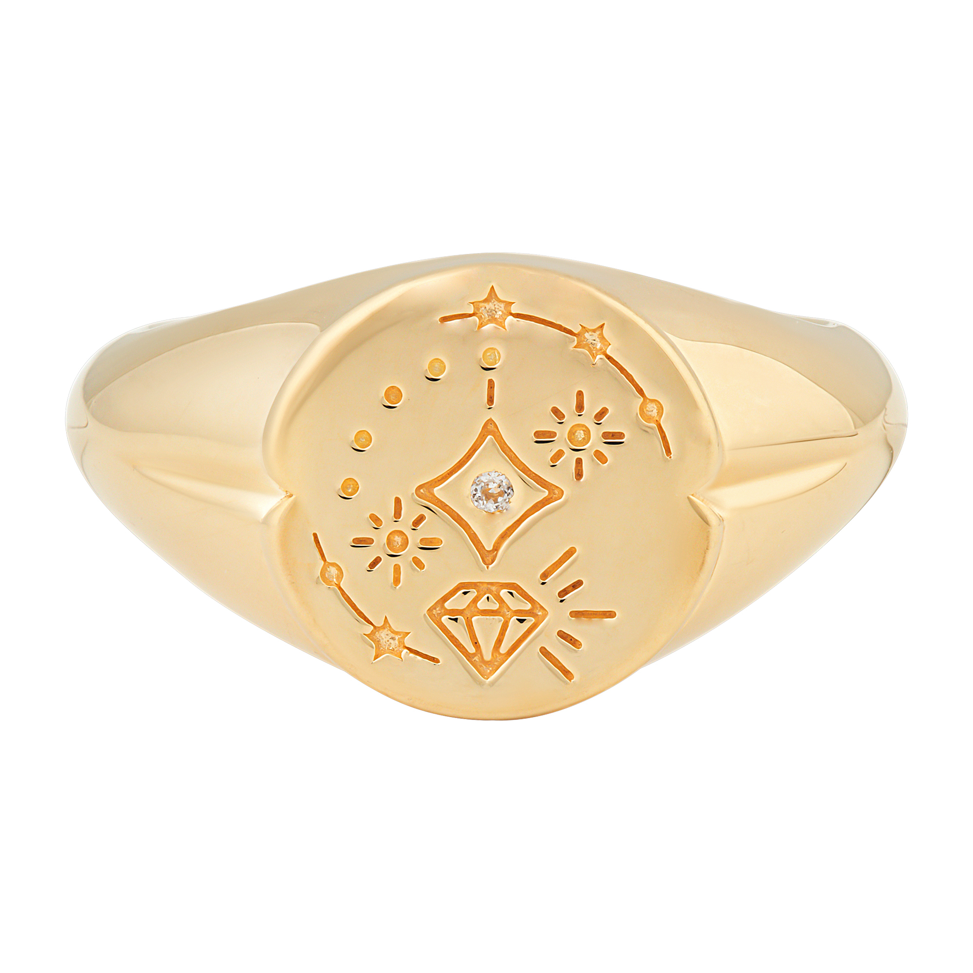 Women rund | cai vergoldet | jewels caï Tattoo Ringe Silber | Ring 925 Siegelring