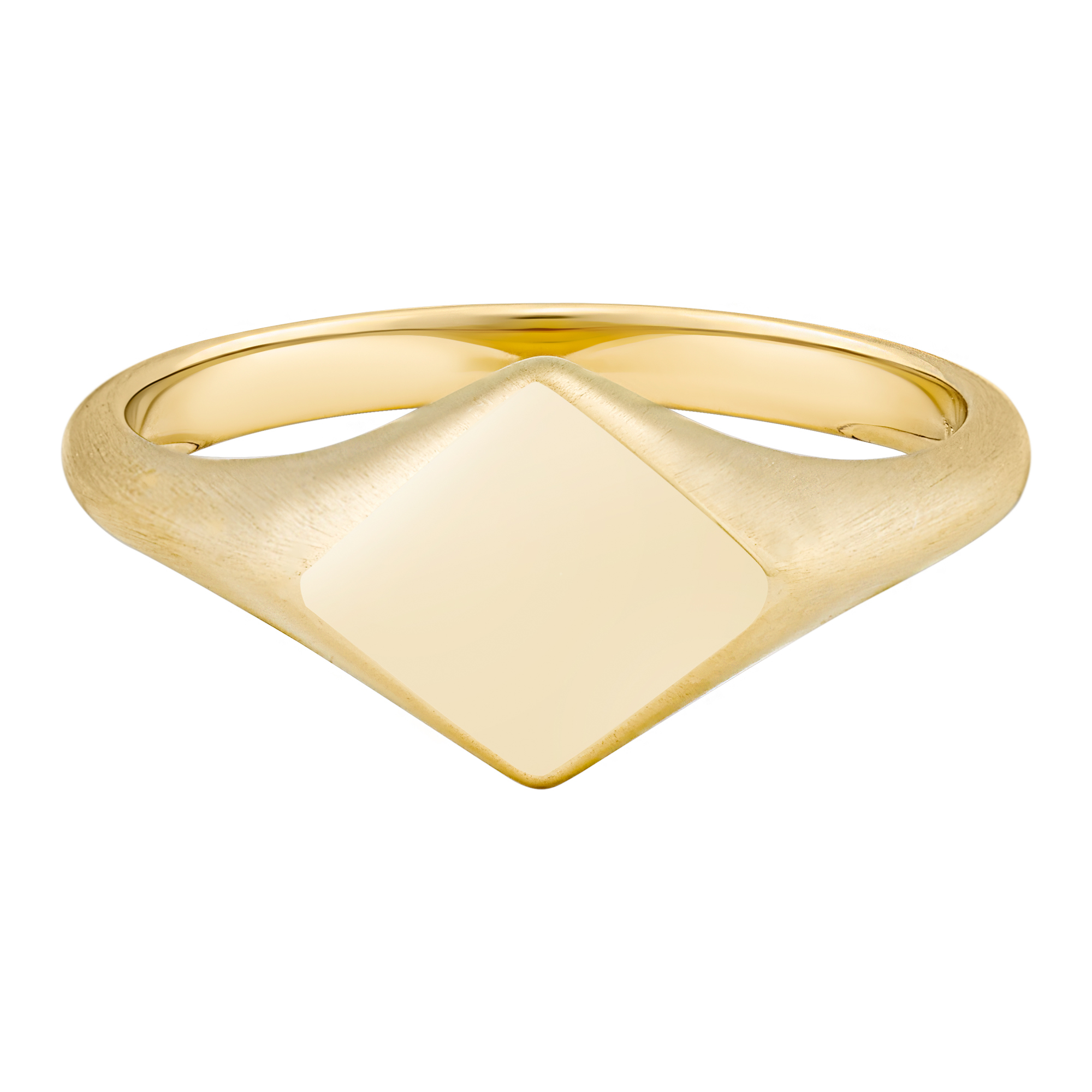 cai Ring 925 Sterling Silber vergoldet Siegelring Raute | Ringe | Women |  caï jewels