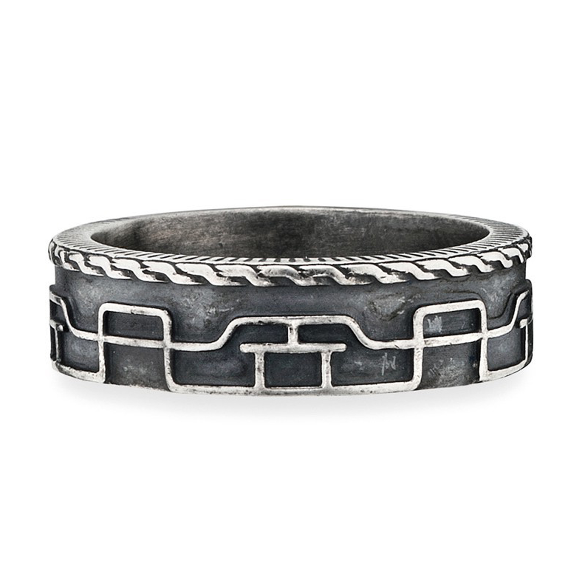 oxidiert Sterling Ring (132270760-058) cai 925/- Linien Silber Japan