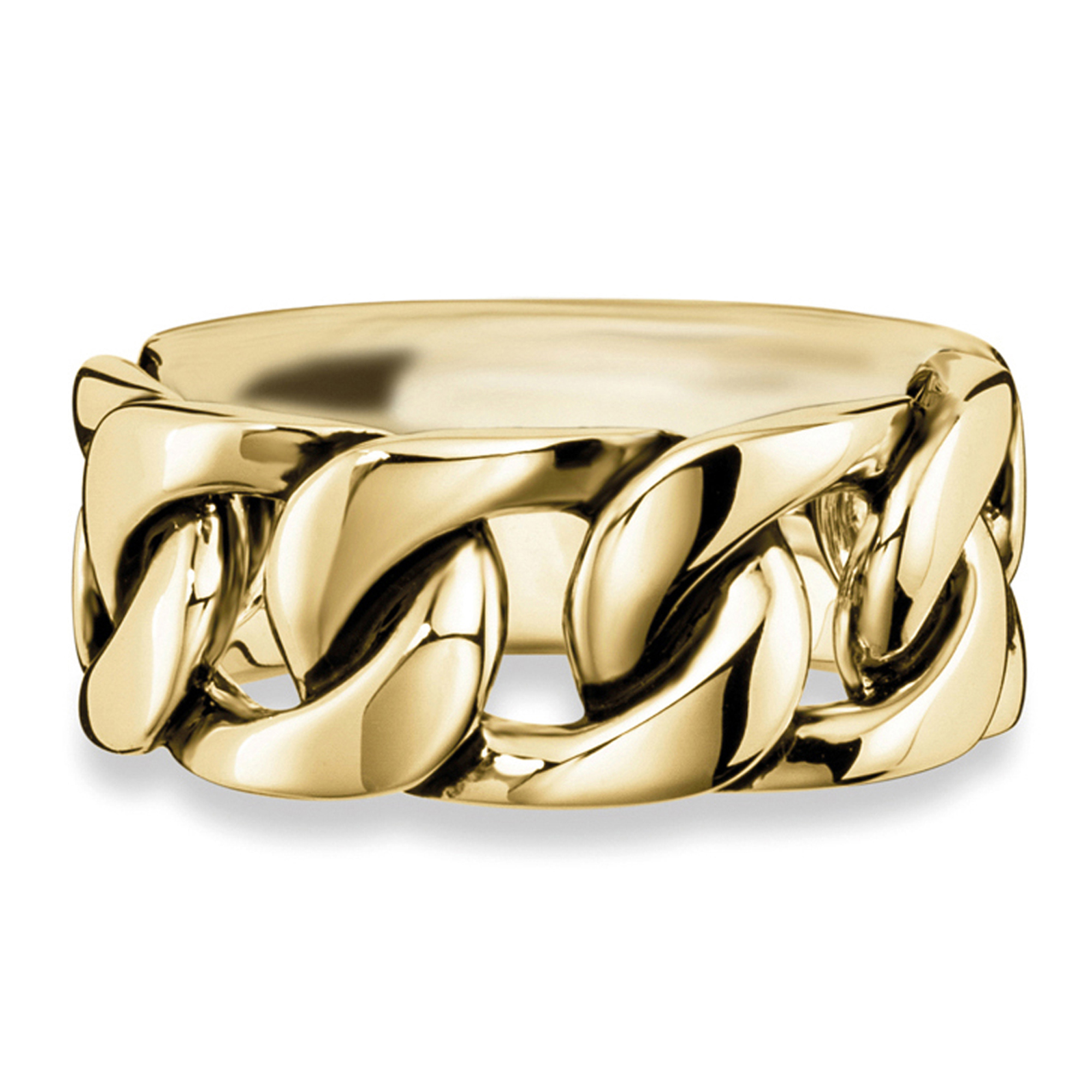cai Ring 925/- Sterling Silber gelb vergoldet geschwärzt