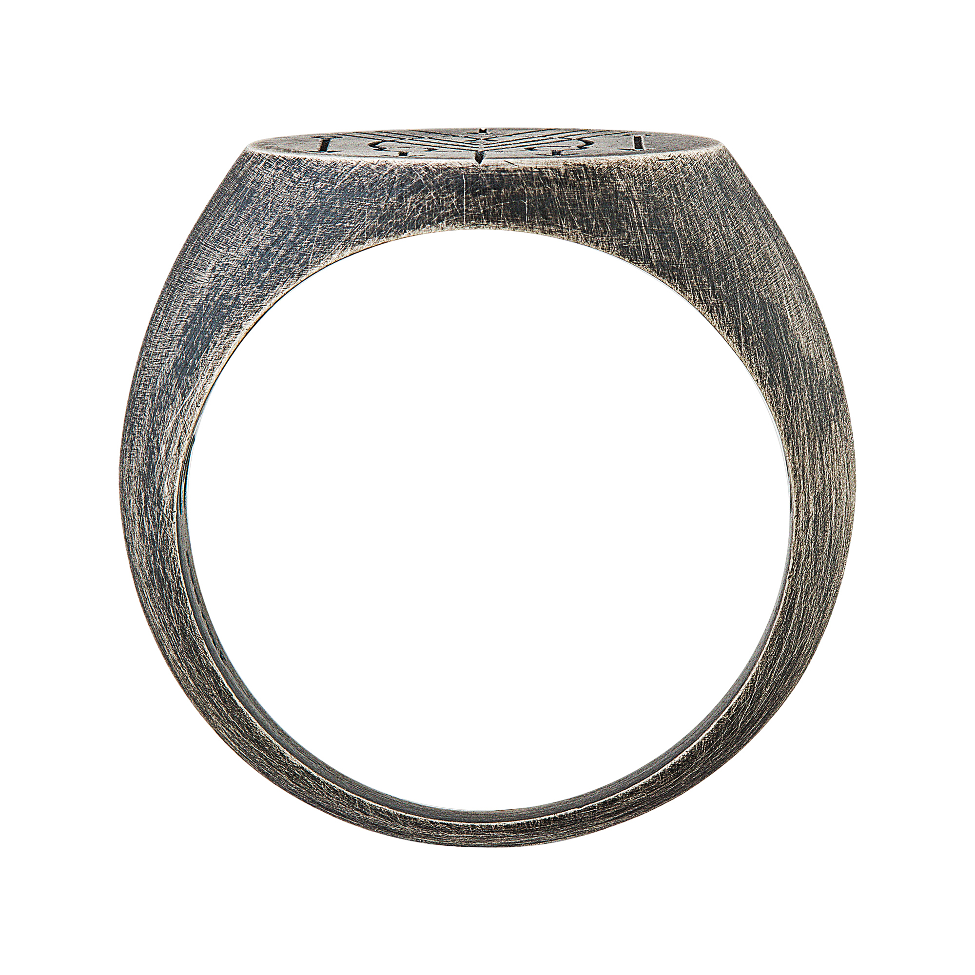 Motiv Ringe | cai | caï Tattoo Ring oxidiert Siegelring 925 matt Silber Kreis | jewels Men