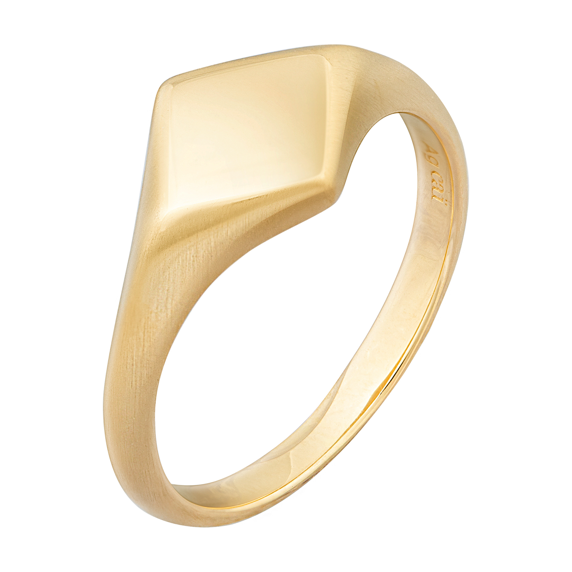 cai Ring 925 Sterling Silber vergoldet Siegelring Raute | Ringe | Women |  caï jewels